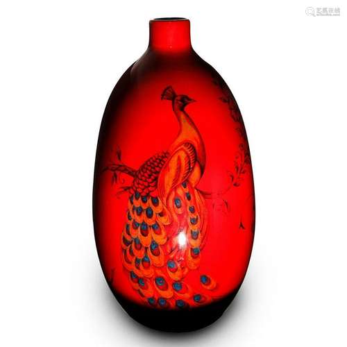 ROYAL DOULTON ARCHIVES FLAMBE YICHANG BIRD VASE