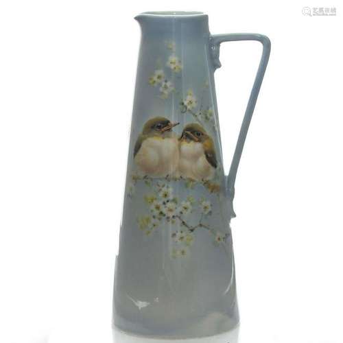 ROYAL DOULTON TITANIAN PITCHER, YOUNG WARBLERS