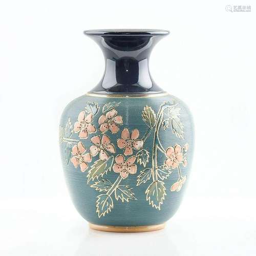 LOVATT LANGLEY VICTORIAN STONEWARE NEOCLASSICAL VASE