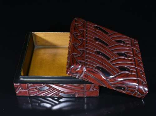 Chinese Red Cinnabar Lacquer Box