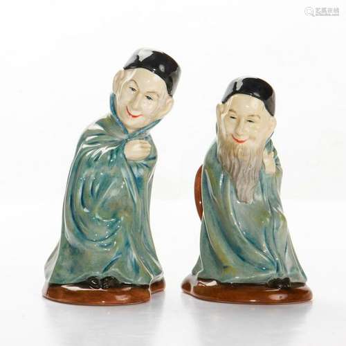 SPOOK AND BEARDED SPOOK PAIR D7132/33 - ROYAL DOULTON