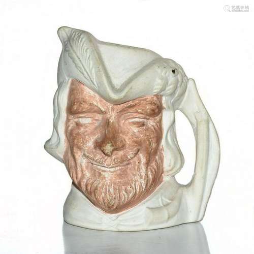 UNGLAZED SMALL ROYAL DOULTON JUG, ROBIN HOOD D6534