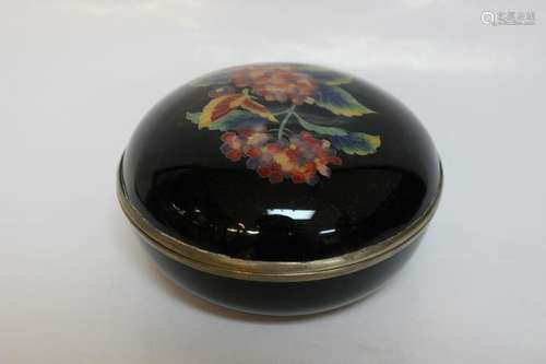 Japanese Cloisonne Enamel Round Box