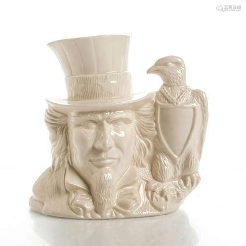 UNDECORATED ROYAL DOULTON CHARACTER JUG, UNCLE SAM