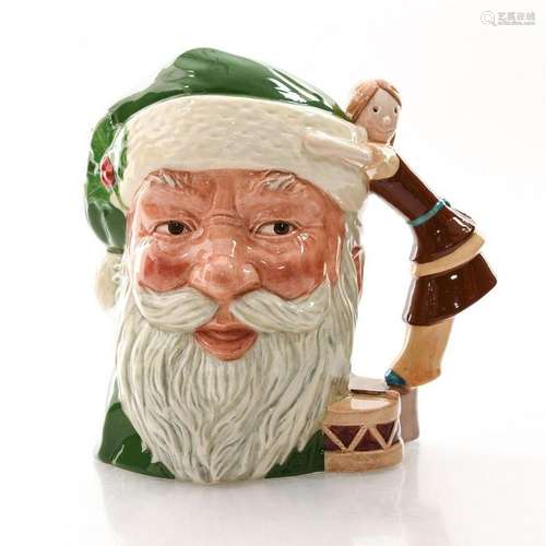 LG DOULTON CHARACTER JUG, SANTA DOLL HANDLE