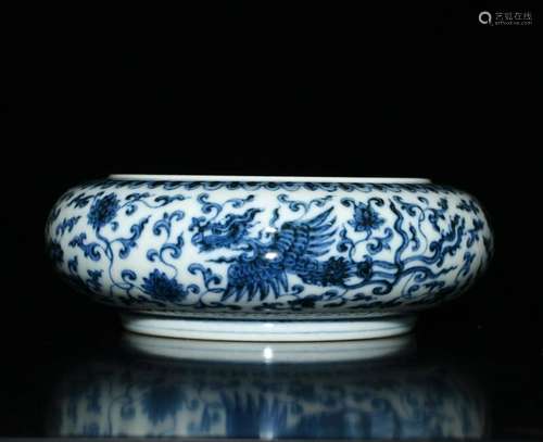 Chinese Blue and White Porcelain Washer,Mark