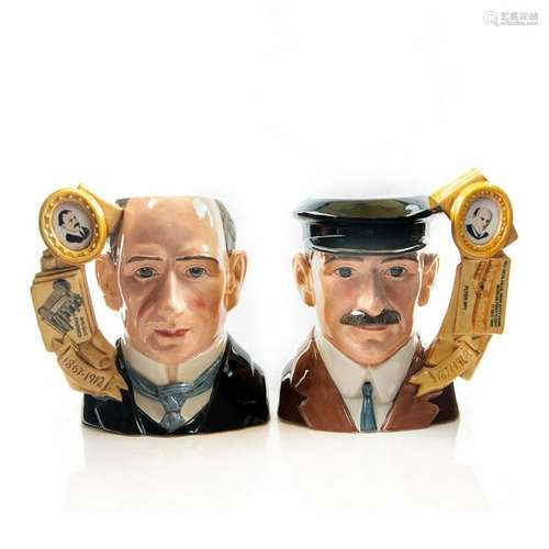 2 ROYAL DOULTON CHARACTER JUGS, ORVILLE & WILBUR WRIGHT