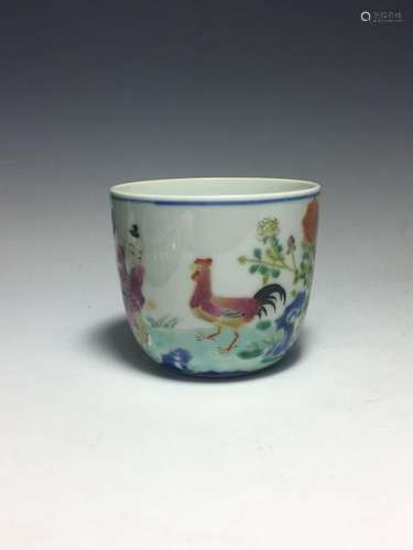 Chinese Famille Rose Porcelain Cup,Mark