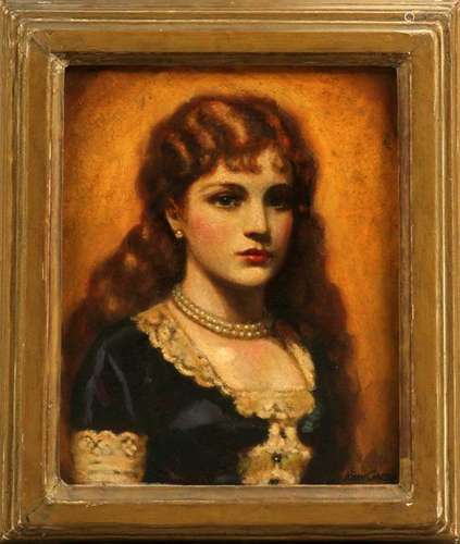 JOHN GARTH OIL ON CANVAS, PORTRAIT OF GIRL