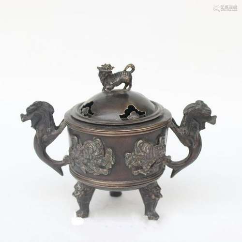 Chinese Bronze Tripod Censer