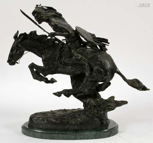 AFTER FREDERIC REMINGTON BRONZE SCULPTURE