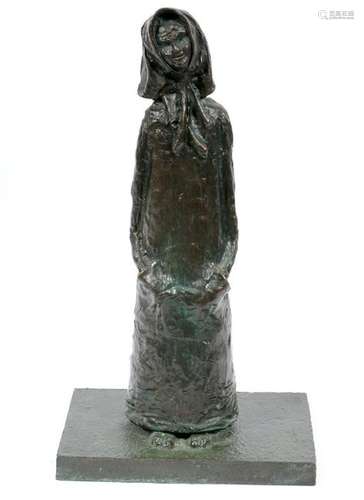 ALICE STUART, BRONZE, PEASANT GIRL