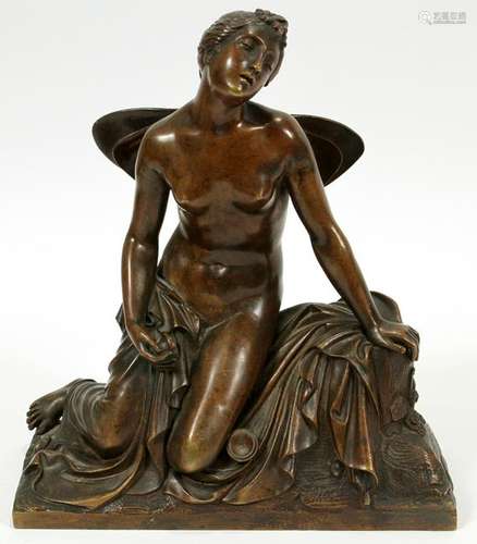 BRONZE SCULPTURE, C. 1870, H 9