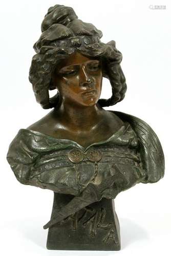 RICHARD AURILI BRONZE BUST, H 15