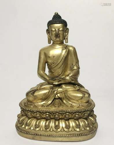 Chinese Gilt Bronze Buddha