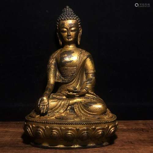 Chinese Gilt Bronze Buddha