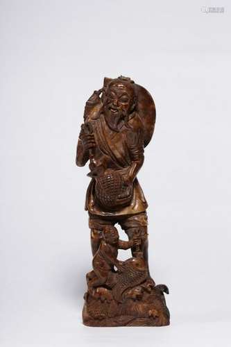 Qing Chinese Carved Fishman