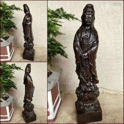 Chinese Wood Carved Guanyin