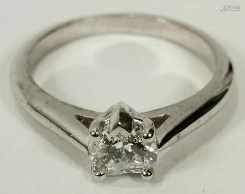 0.55CT. DIAMOND GIA  D / VS-1,  PLATINUM RING