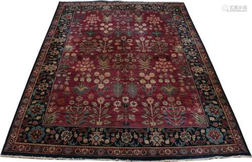 HAND WOVEN MESHED ORIENTAL CARPET, W 8' L 12'7