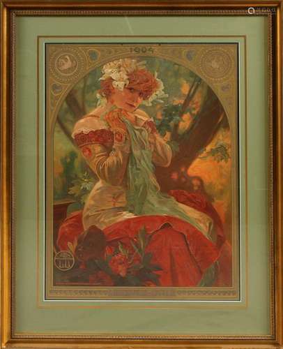 ALPHONSE MUCHA CHROMOLITHOGRAPH