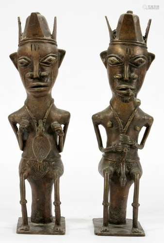 NIGERIAN BENIN BRONZE FERTILITY DOLLS