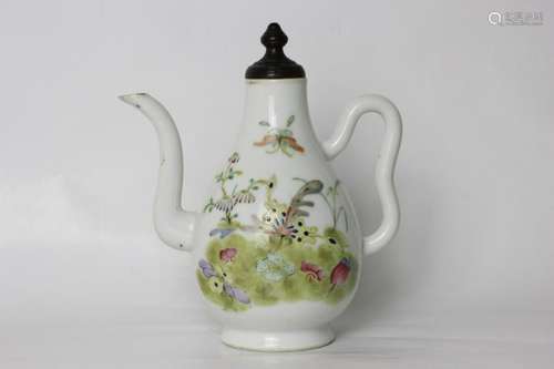 Chinese Famille Rose Porcelain Teapot