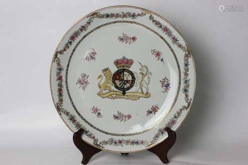 Chinese Famille Rose Porcelain Plate,Mark