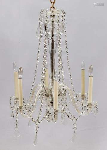 WATERFORD QUALITY CRYSTAL 6 LIGHT CHANDELIER