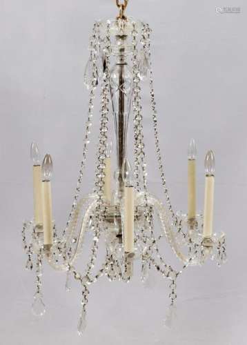 WATERFORD QUALITY CRYSTAL 6 LIGHT CHANDELIER