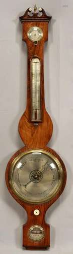 S. FERGUSON ELGIN ROSEWOOD BAROMETER & THERMOMETER