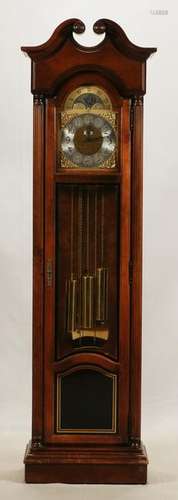 HOWARD MILLER WALNUT TALL CASE CHIME CLOCK