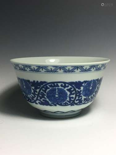 Chinese Blue and White Porcelain Bowl,Mark