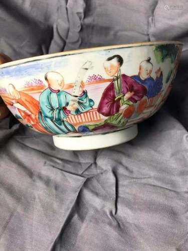 19th.C Chinese Famille Rose Porcelain Bowl