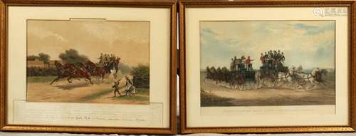 H. BIRD, LITHOGRAPHS ON PAPER, 19TH C, 2 PCS