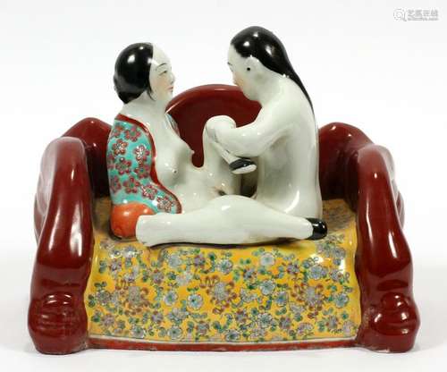 CHINESE EROTIC PORCELAIN FIGURINE