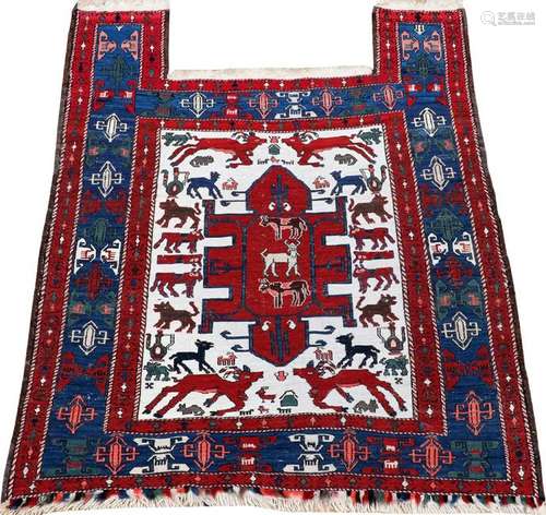 CAUCASIAN KELIM TENT ENTRY WEAVING, 19TH.C.