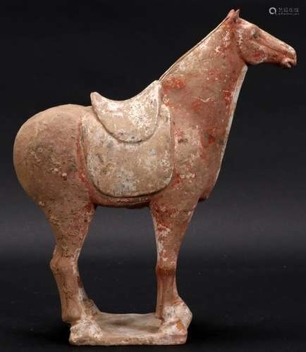 CHINES TERRACOTTA HORSE, H 12 1/2