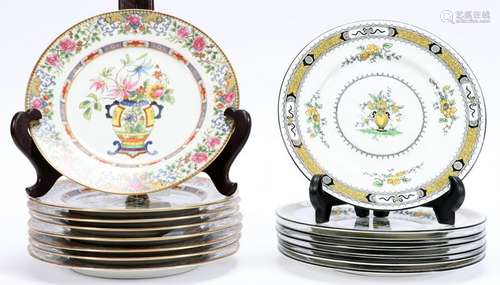 COALPORT & LIMOGES PORCELAIN DINNER PLATES