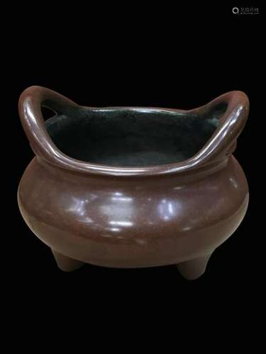 Chinese Bronze Tripod Censer,Mark