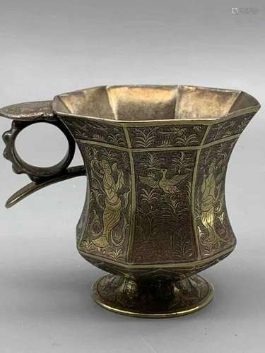 Chinese Gilt Bronze Cup