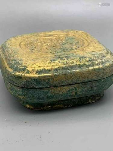 Chinese Gilt Bronze Cover Box