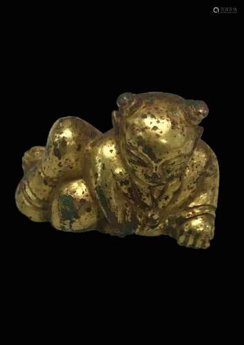 Chinese Gilt Bronze Boy