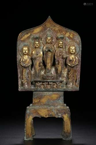 Ming Chinese Gilt Bronze Buddha