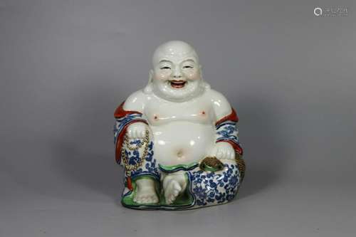 Chinese Famille Rose Porcelain Buddha