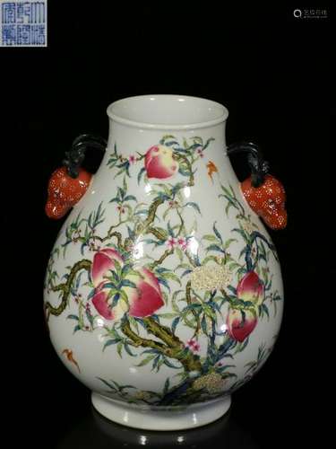 Republican Chinese Famille Rose Porcelain Vase,Mar