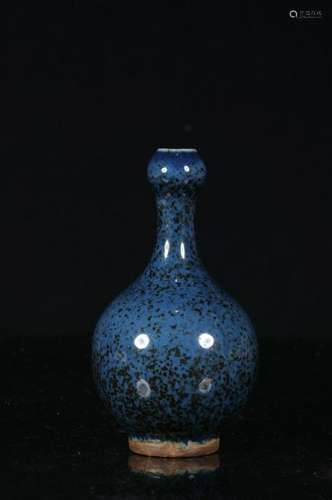 Chinese Blue Glazed Porcelain Vase