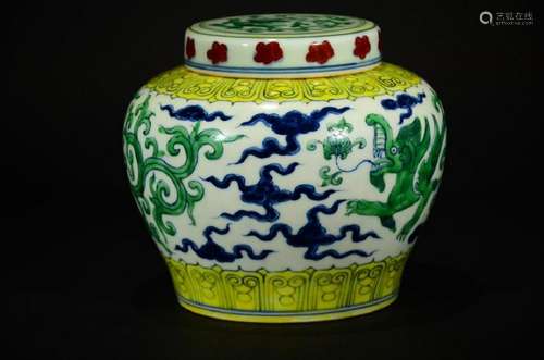 Chinese Doucai Porcelain Jar ,Mark