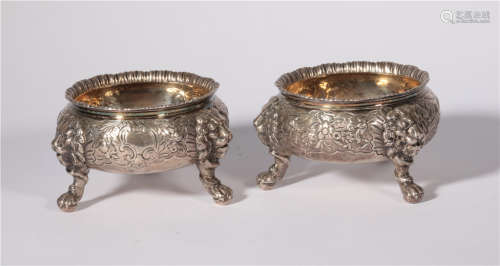 Two Delco sterling silver cups