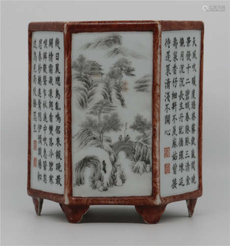 The Liufang penholder of Qianlong Poetry in Qing Dynasty